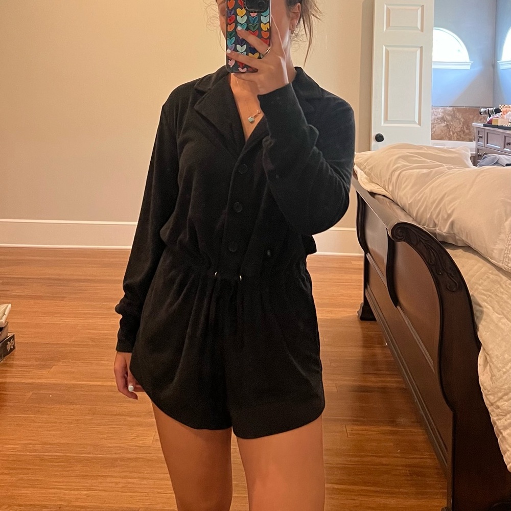 DANIELLE BERNSTEIN Black Button-Up Dress